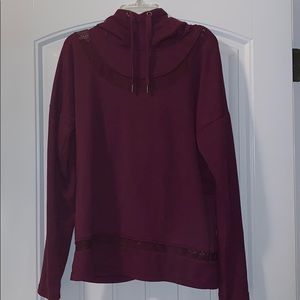 Yogalicious maroon cowl neck sweatshirt